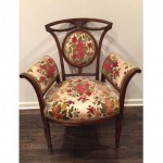 vintage 1900s tapestry side chair