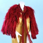 vintage 1920s ostrich cape