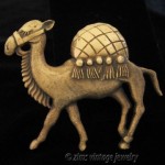 vintage 1940s joseff of hollywood camel brooch