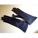 vintage 1940s max mayer punchwork leather gloves