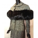 vintage 1950s 3-piece fox fur set