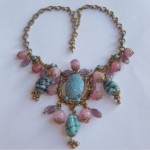 vintage 1950s art glass necklace