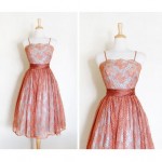 vintage 1950s jr theme lace cocktail prom dress