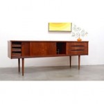 vintage 1950s teak and rosewood sideboard