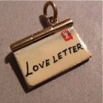 vintage 1960s love letter charm