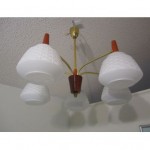 vintage 1970s glass ceiling lamp