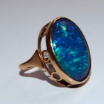 vintage art deco opal ring