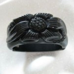 vintage carved bakelite bracelet