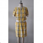 vintage courreges cotton skirt and jacket set