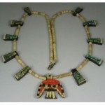 vintage depression era pueblo thunderbird necklace