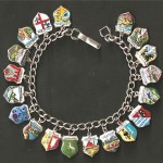 vintage enamel shield bracelet