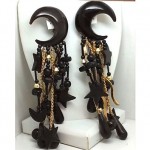 vintage gerda lynggaard monies horn earrings