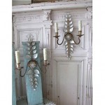 vintage metal glass wall sconces