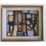 vintage mid-century abstract painting