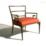 vintage mid-century mastercraft greek key lounge chair