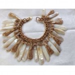 vintage mid-century napier mother-of-pearl bracelet