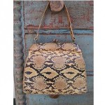 vintage mid-century python handbag