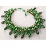 vintage miriam haskell glass bead necklace