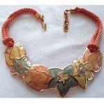 vintage monet enamel necklace