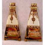 vintage nippon triangular candleholders