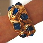 vintage oscar de la renta poured resin bracelet