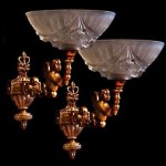 vintage pair 1930s cherub bronze wall sconces