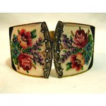 vintage petit point needlepoint bracelet