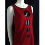 vintage pierre cardin space age wool vinyl dress