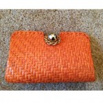 vintage rodo italian glazed wicker clutch