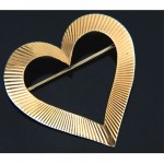 vintage tiffany 14k heart brooch