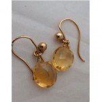 vintage victorian citrine drop earrings