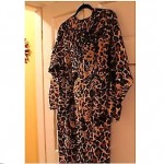 vintage ysl rive gauche leopard print dress