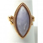 vintage lavender jade 14k ring