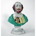 antique 1810s pearlware bust of william shakespeare