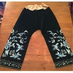 antique chinese silk embroidered pants