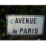 antique french enamel street sign