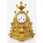 antique french gilt mantle clock