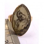 antique georgian pictorial memorial ring