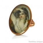 antique georgian portrait painting ring