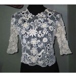 antique irish crochet lace blouse