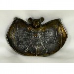 antique iron bat trinket tray