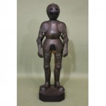 antique miniature knight's cast iron suit of armor