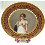 antique royal vienna porcelan plate