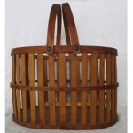 antique slatted new york state basket