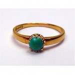 antique victorian 18k turquoise ring