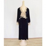 vinatge 1920s velvet lace flapper dress