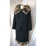 vinatge 1960s mason edwards chinchilla trim suit