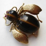 vintage 14k jack gutschneider insect brooch