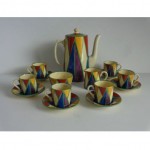 vintage 1920s clarice cliff coffee service