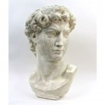 vintage 1920s concrete bust of david